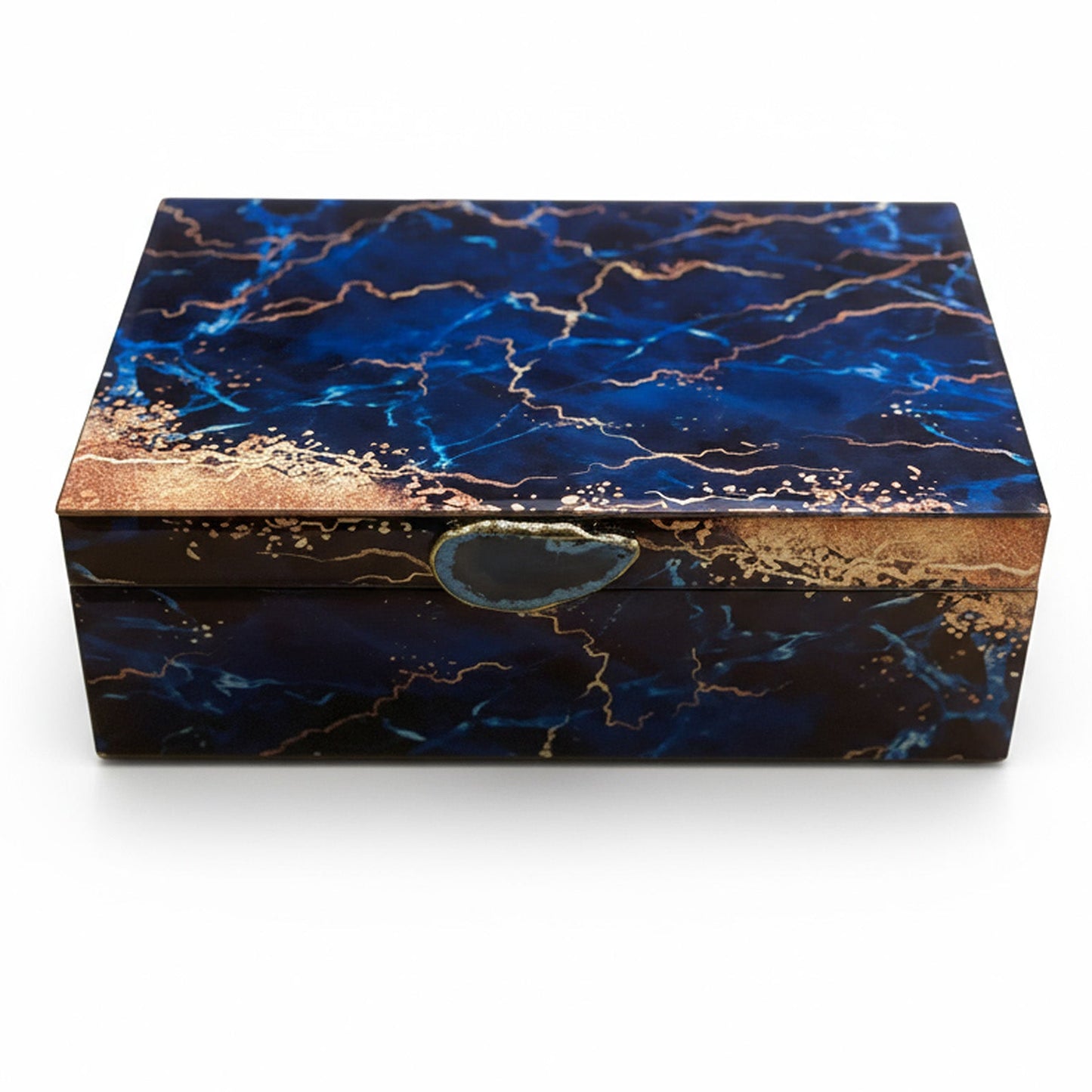 24K Gold-Dipped Rose 7" – Blue Marble Collector’s Box