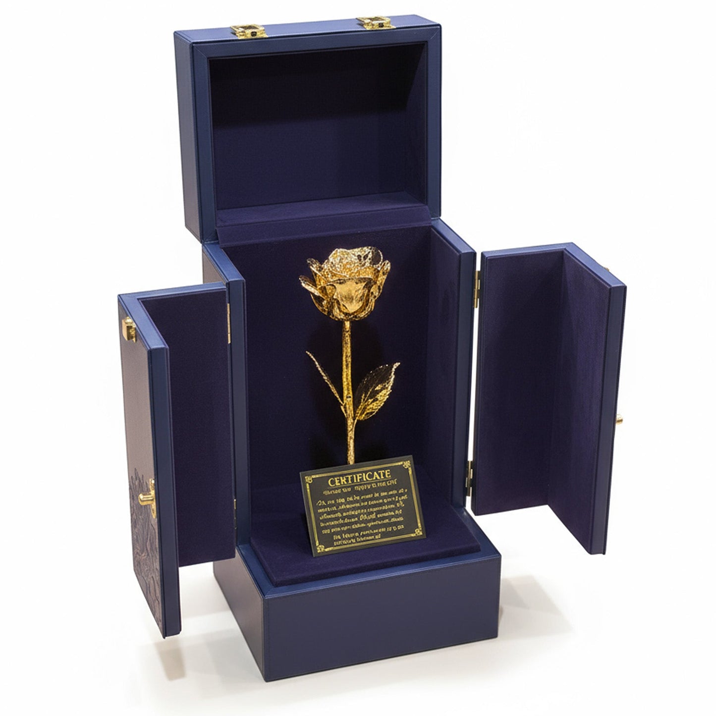 24K Gold Dipped Natural Rose 11.5" - DaVinci's Box