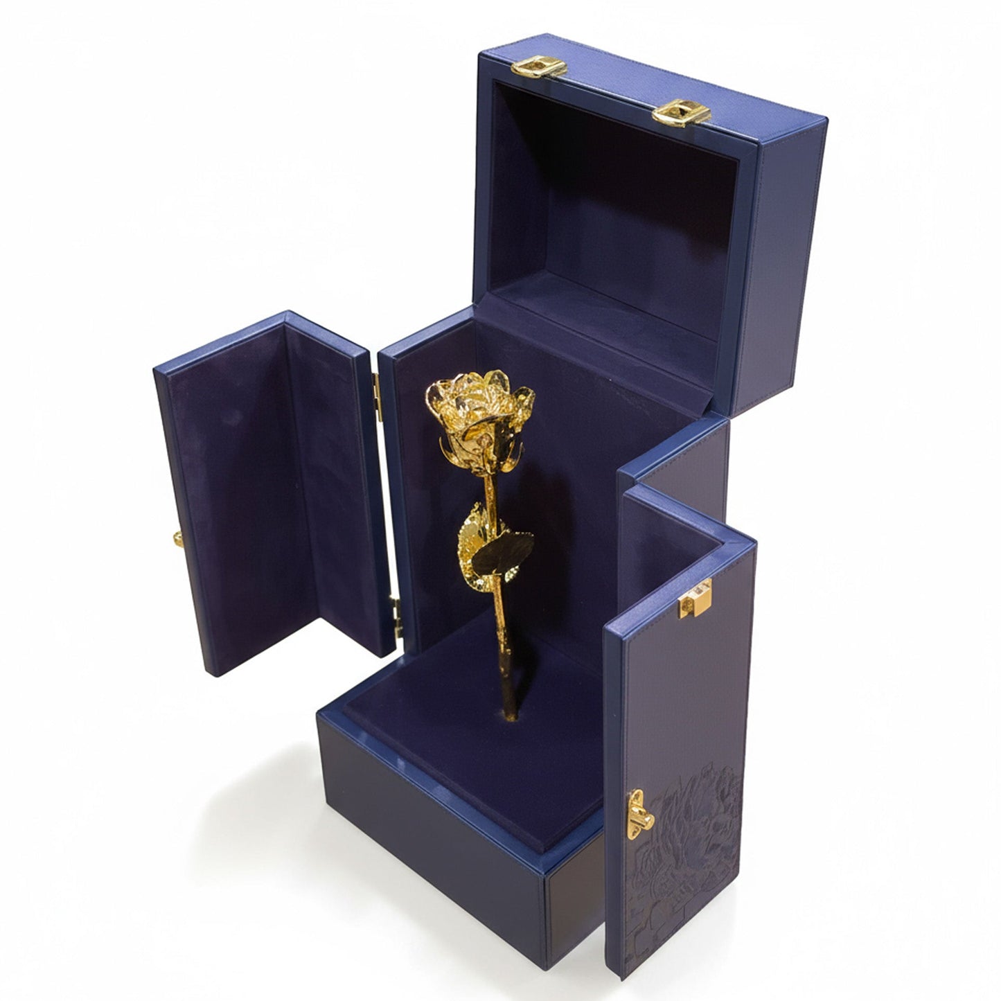 24K Gold Dipped Natural Rose 11.5" - DaVinci's Box